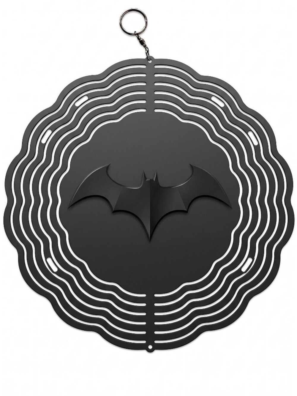 10" Batman Blackout Kinetic Wind Spinner - Hanging Metal Yard Decor